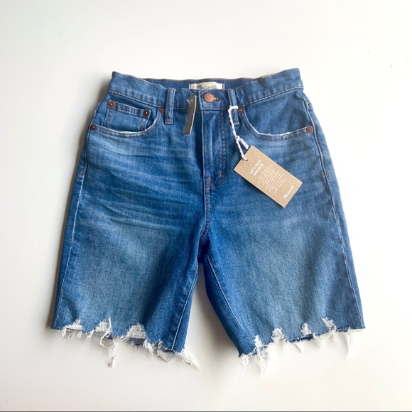 madewell high rise mid length jeans short - Picture 2 of 8